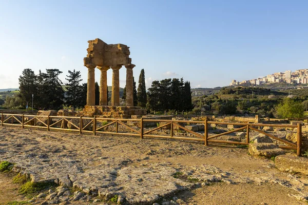 Agrigento Archaeological Park Valley Temples Sanctuary Chthonic Divinities Temple Dioscuri —  Fotos de Stock