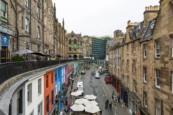 Edinburgh Scotland 2022 Ağustos Victoria Caddesi Ndeki Victoria Terrace Skoçya — Stok fotoğraf