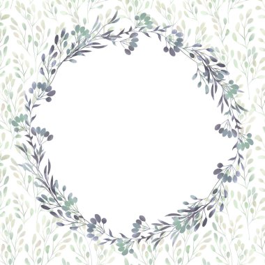 Tebrik kartı tasarımı. Bahar yaprakları. Tasarım için güzel izole Clipart ögesi.