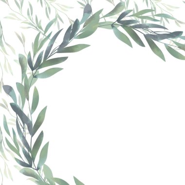 Tebrik kartı tasarımı. Bahar yaprakları. Tasarım için güzel izole Clipart ögesi.