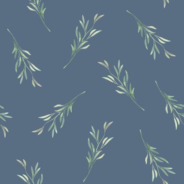 Bahar yaprakları. Suluboya tarzında kusursuz bir desen. Kumaş, duvar kağıdı, kartpostallar için arka plan.