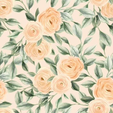 Bahar çiçekleri pürüzsüz desen. Botanik geçmişi. Pembe ve beyaz kır çiçeklerinin düzenlenmesi.