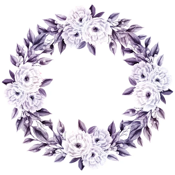 Corona Flores Primavera Elemento Clip Art Aislado Para Diseño Invitaciones — Foto de Stock