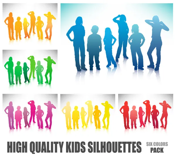 çocuklar silhouettes