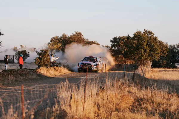 Pozoblanco Córdoba España Octubre 2021 Coches Rally Plena Competición Pasando — Foto de Stock