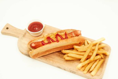 Beyaz arkaplanda hamburger