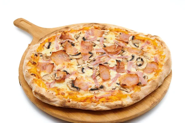 Pizza Com Queijo Vários Ingredientes Imagens Royalty-Free