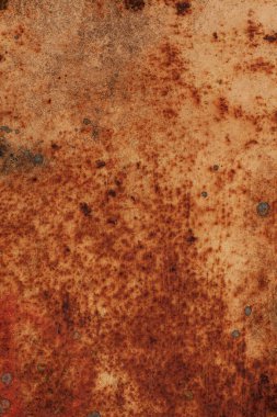 Metal pas. Eski demir beyaz üzerinde paslanma.