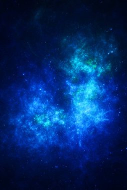 Nebula ve galaksiler uzayda. Soyut evren arkaplanı
