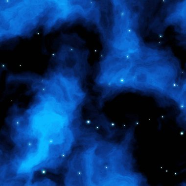 Nebula, uzayın derinliklerinde bir yıldız kümesi. Bilim kurgu sanatı.