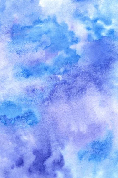 Bleu Hiver Aquarelle Texture Fond — Photo