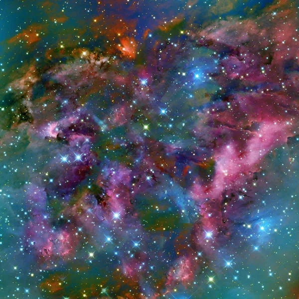 Nebulosa Aglomerado Estrelas Espaço Profundo Arte Ficção Científica — Fotografia de Stock