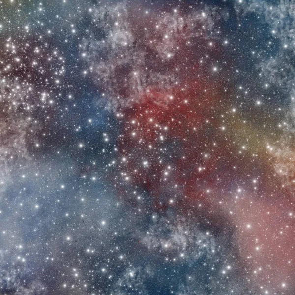 Nebula Cluster Stars Deep Space Science Fiction Art — Stock Photo, Image