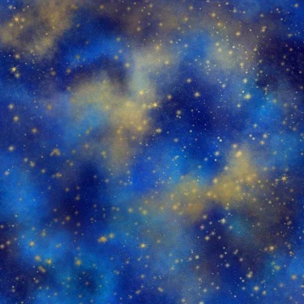 Туманность Скопление Звёзд Глубоком Космосе Научно Фантастическое Искусство — стоковое фото
