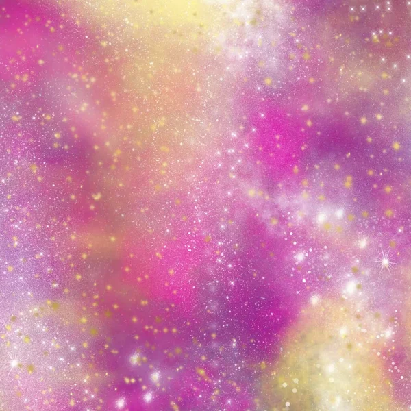 Nebula Uzayın Derinliklerinde Bir Yıldız Kümesi Bilim Kurgu Sanatı — Stok fotoğraf