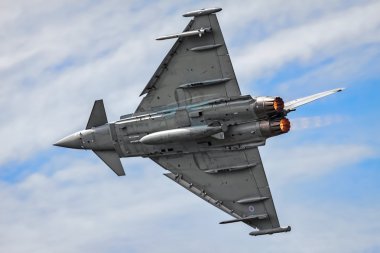 Eurofighter typhoon havadan görüntüleme biggin hill Havacılık Fuarında