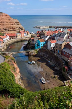 staithes north Yorkshire yüksek açılı görünüş