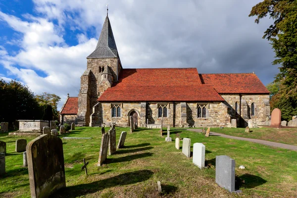 Visa burwash kyrka — Stockfoto