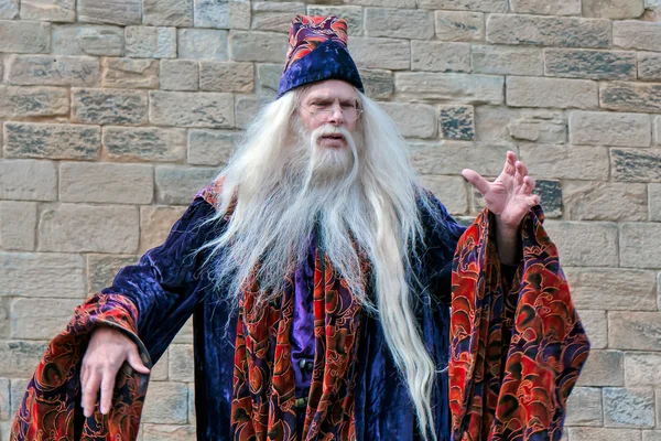 Dumbledore divertissant la foule au château d'Alnwick — Photo