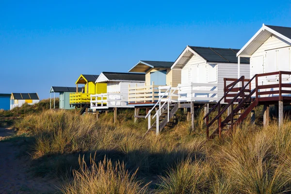 Stranden hyddor i gamla hunstanton — Stockfoto