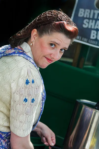 1940's tea lady — Stock Photo, Image