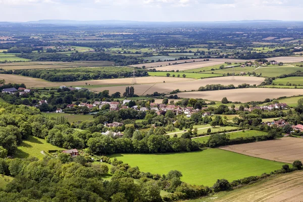 Scenic view of Sussex from the South Downs — Stock Photo, Image