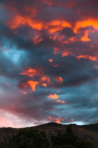 Solnedgång på wanaka — Stockfoto