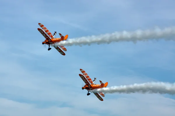 Breitling wingwalkers na airbourne — Zdjęcie stockowe