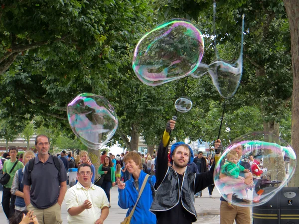 Bubblemaker on the Southbank — Stock Photo, Image