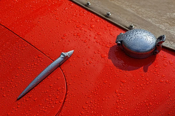 Close-up of part of a vintage sports car — Stock Photo, Image