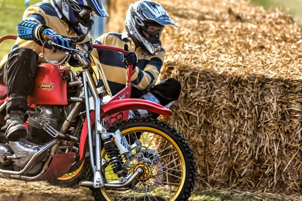 Sidecar motocross på Goodwood Revival – stockfoto