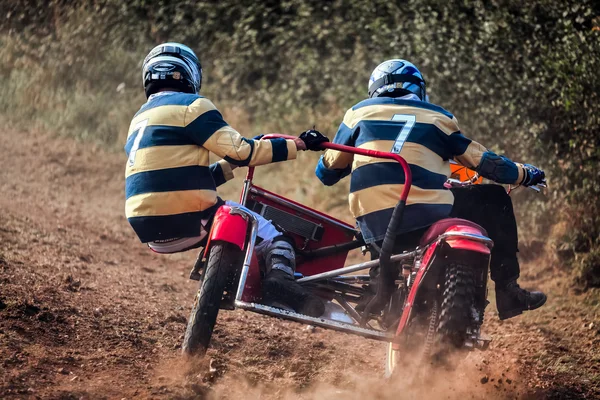 Sidecar motocross på Goodwood Revival – stockfoto