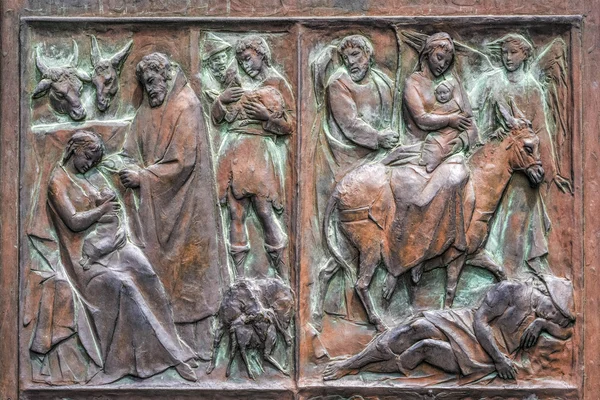 Panel de puerta Catedral de Siena — Foto de Stock