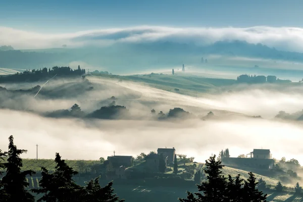 Wschód słońca nad Val d 'Orcia — Zdjęcie stockowe