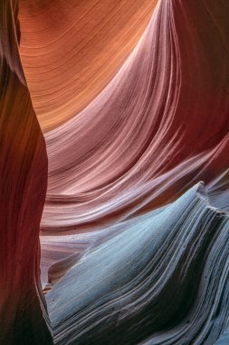 Sand scoured rocks in lower Antelope Canyon clipart