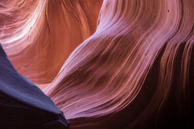 Sand scoured rocks in lower Antelope Canyon clipart