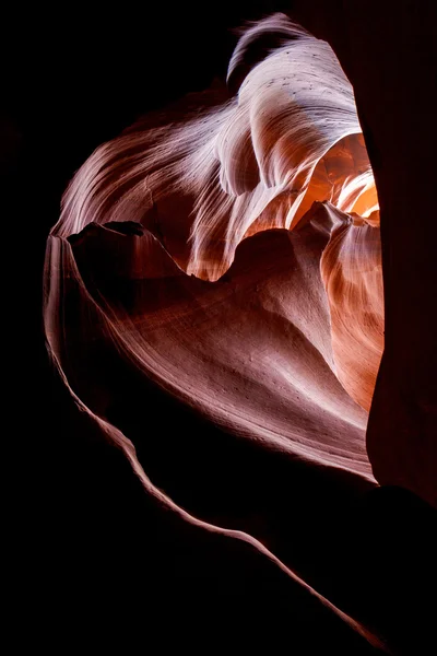 Túnel em forma de folha no Antelope Canyon — Fotografia de Stock