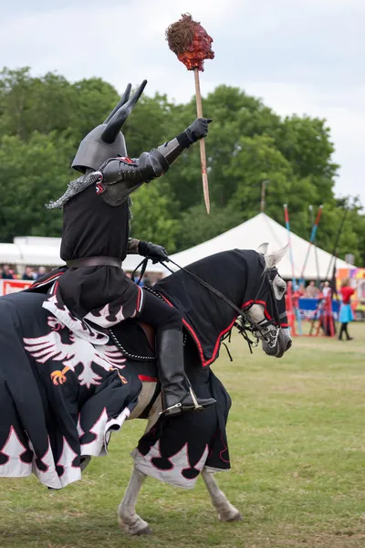 Black knight re-enactment at the Hop Farm Kent — Stock Photo, Image