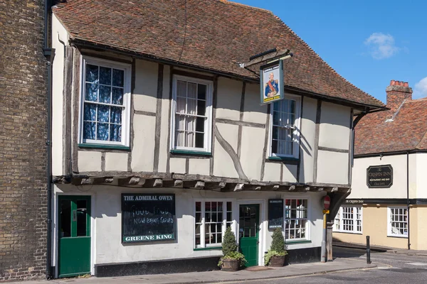Vista do pub do Almirante Owen em Sandwich Kent — Fotografia de Stock