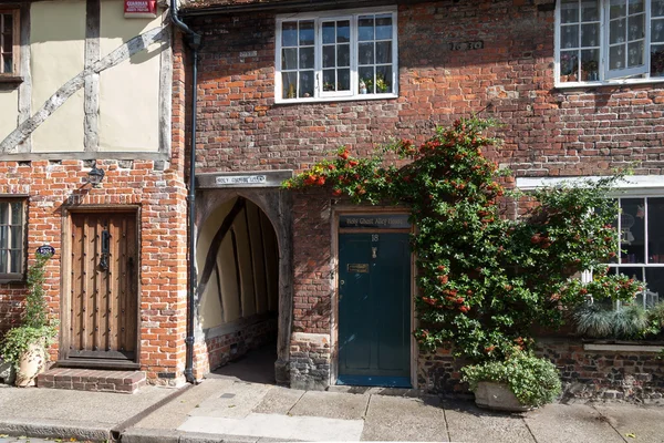 View of a cottage and the Holy Ghost alleyway in Sandwich Kent