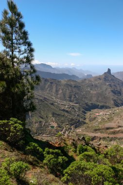 dağlar ve gran canaria vadileri doğal bir görünüm