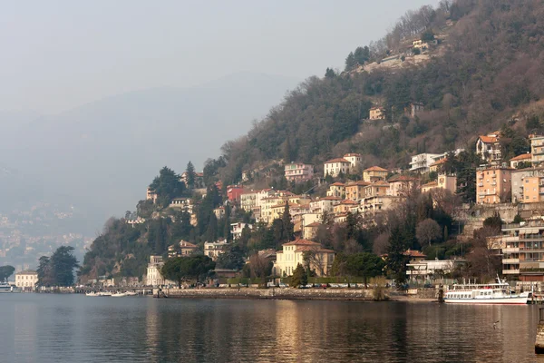 Lago de Como no inverno — Fotografia de Stock