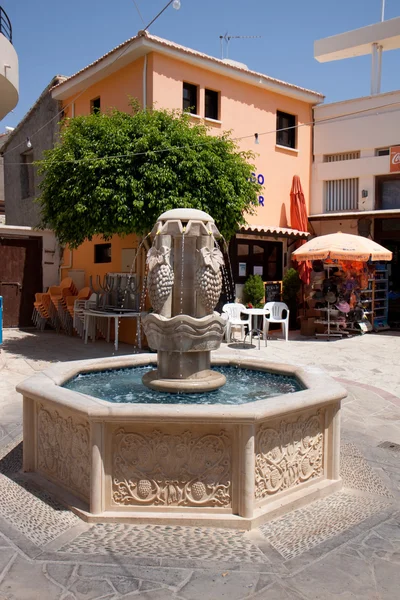 Fountain in the village square at Pissouri — Stock Photo, Image