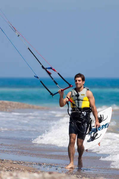 Kite-Surfen lernen — Stockfoto