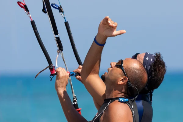 Aprender a hacer kite surf — Foto de Stock