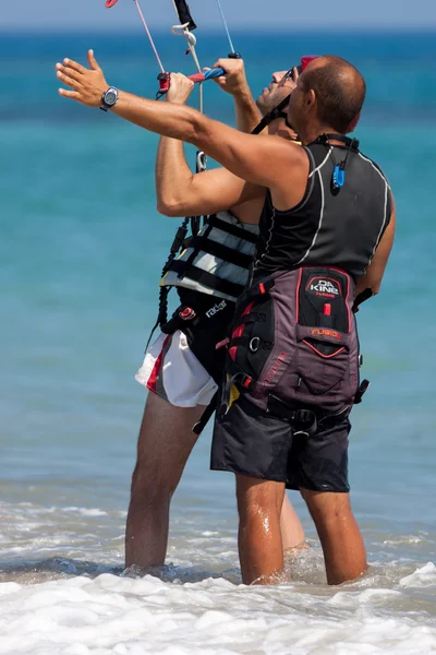 Aprender a hacer kite surf —  Fotos de Stock
