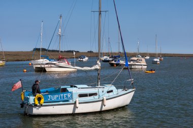 Jupiter yacht motoring into Wells clipart