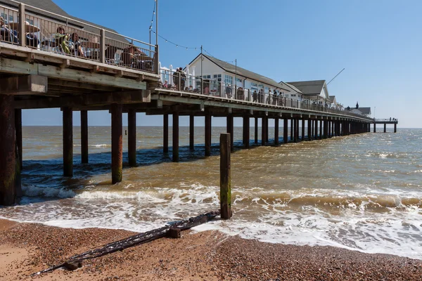 Pohled z mola v southwold — Stock fotografie