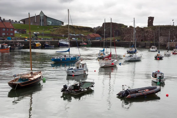 Uitzicht op de haven van Dunbar — Stockfoto