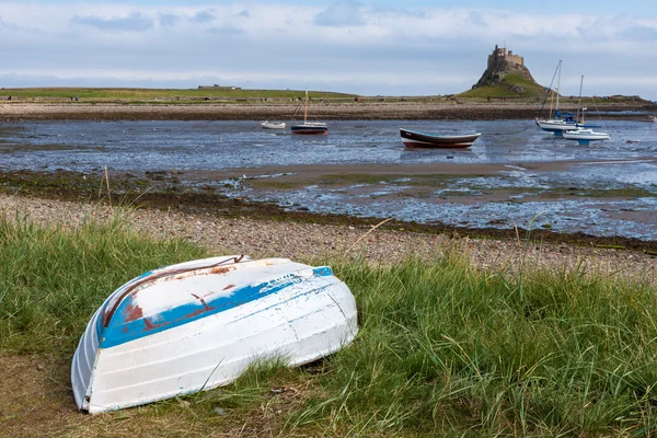 Veduta di Santa Isalnd Lindisfarne — Foto Stock